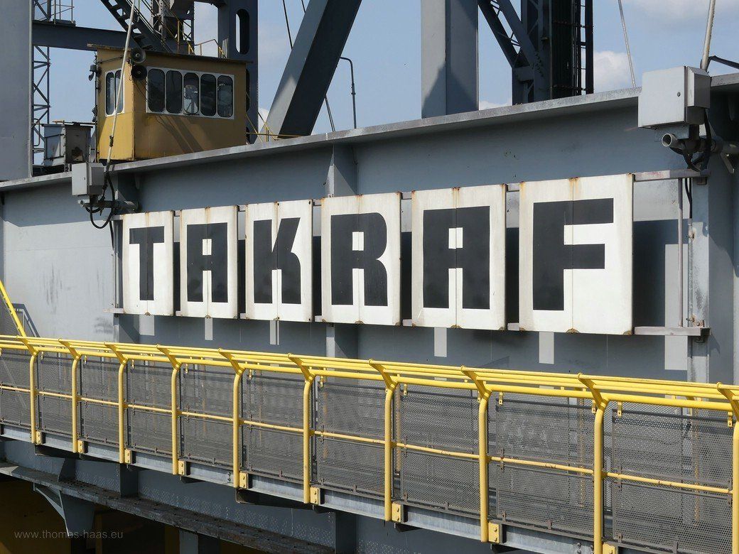 TAKRAF-Logo auf der F60 Lichterfeld, 2021