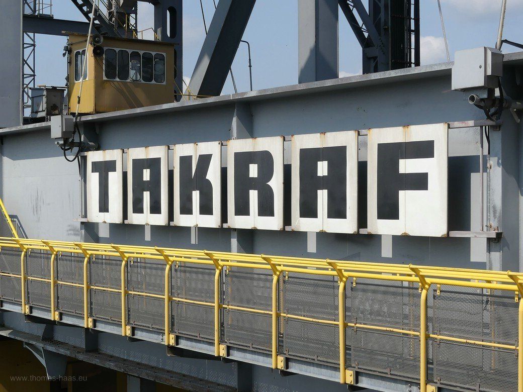 TAKRAF-Logo auf der F60 Lichterfeld, 2021 TAKRAF-Logo auf der F60 Lichterfeld, 2021