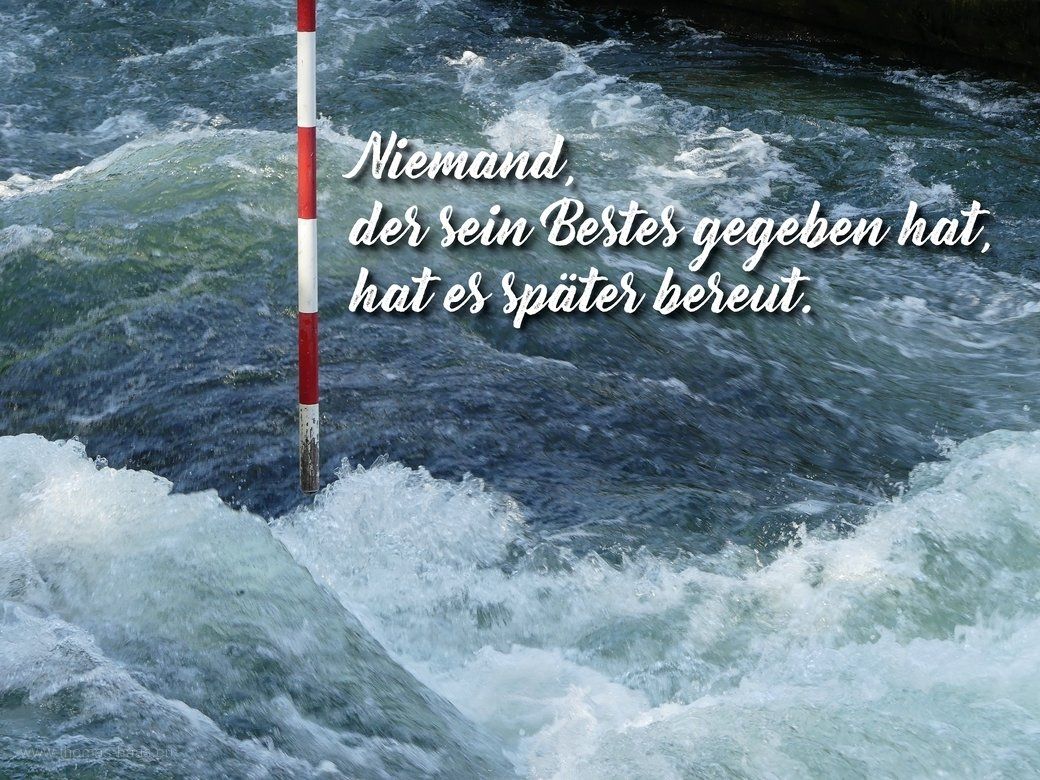 Eiskanal Augsburg mit einem Zitat, 2022 Motivationsbild für den September 2022
