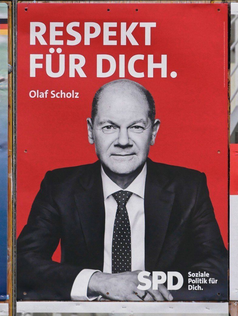 Plakat SPD, Olaf Scholz, BTW 2021