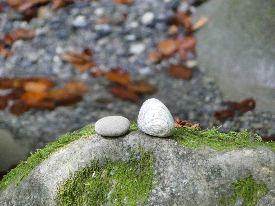 Nature Art in der Hausbachklamm, 2023 Herbst - Nature Art - Steine und Blätter, Hausbachklamm, 2023