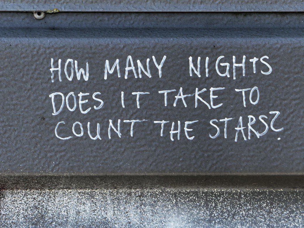 Fragestellung: How many nights does ist take to count the stars? Fragestellung: How many nights does ist take to count the stars?