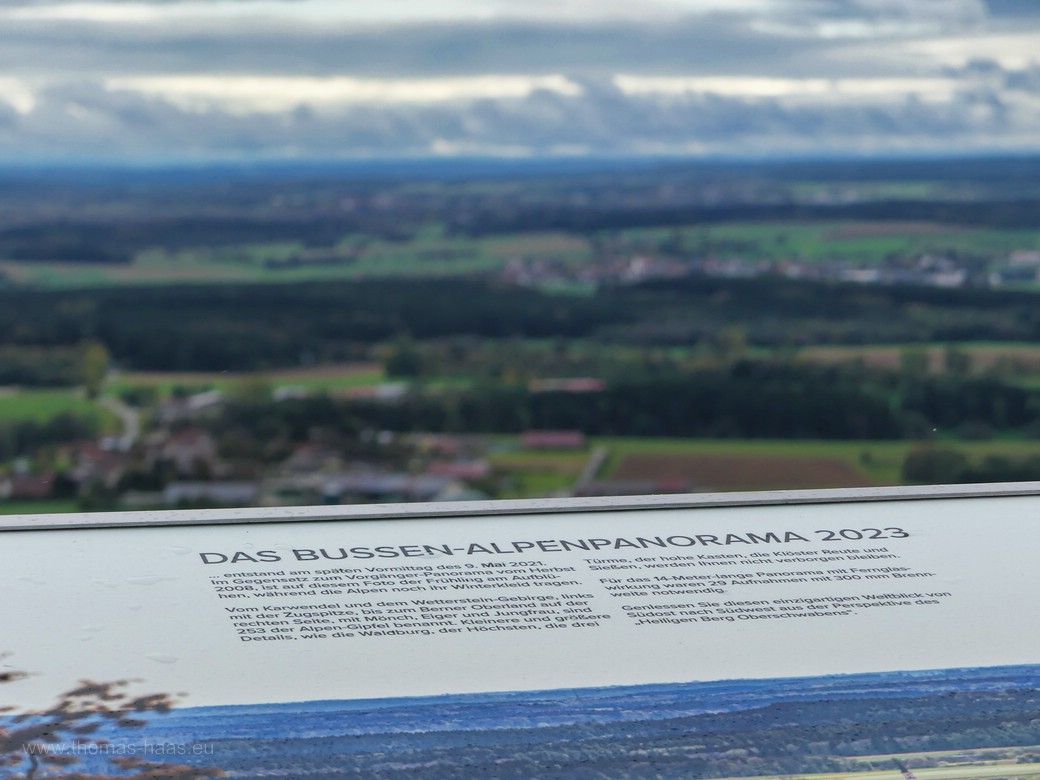 Die Beschreibung vom Alpenpanorama von Gerhard Kolb, 2023 Die Beschreibung zum Alpenpanorama auf dem Bussen