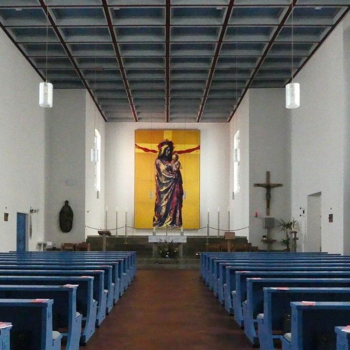 DAs Altarbild in St. Mariä Himmelfahrt, Bad Gandersheim, 2023 St. Mariä Himmelfahrt, Bad Gandersheim, Innenraum, 2023
