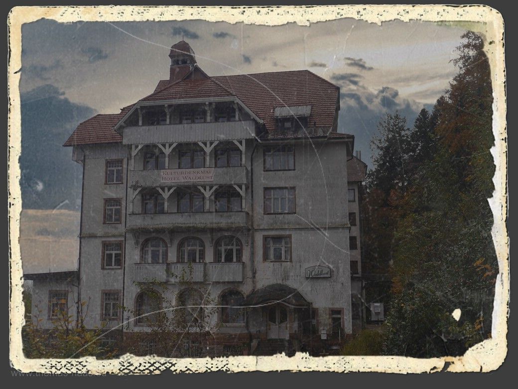 Die weitere Bearbeitung, stilecht als Postkarte eingebaut!