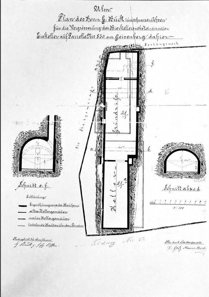 Der Bauplan des Kellergewölbes... Der Bauplan des Kellergewölbes...