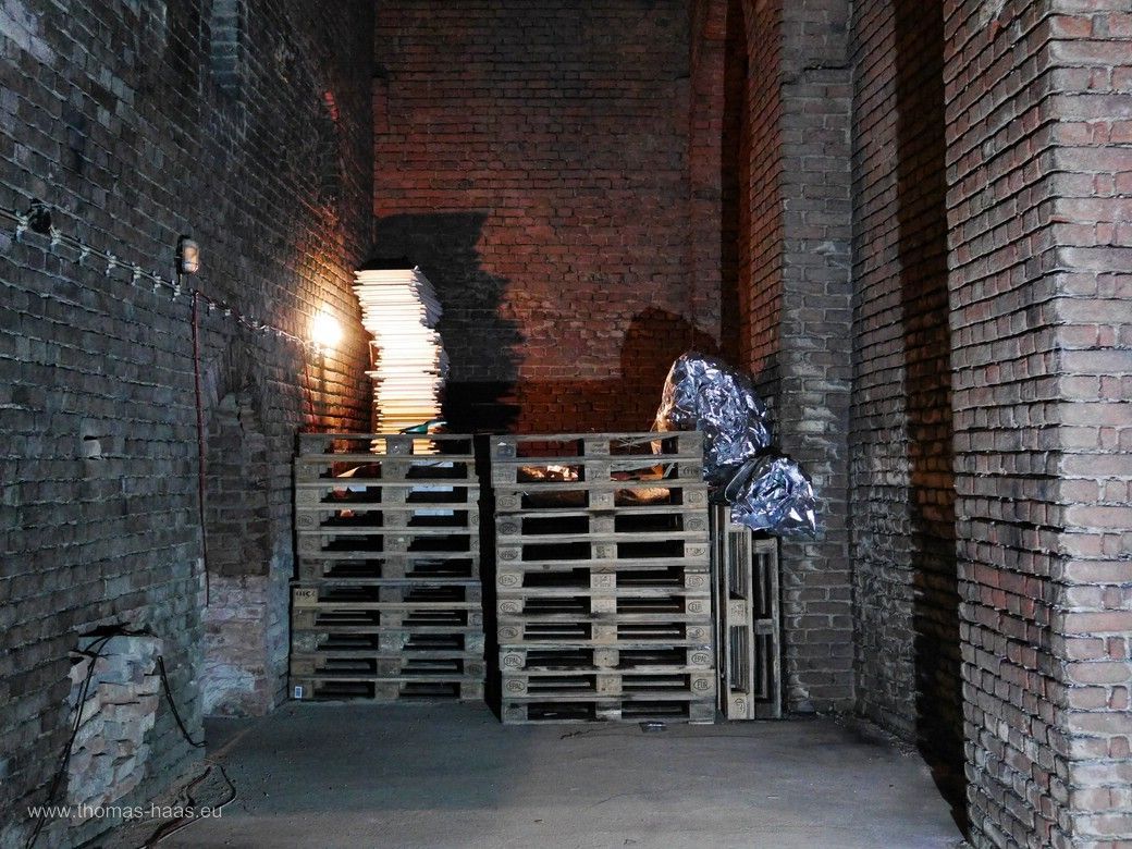 Euro-Paletten im alten Eiskeller, 2024 Diese Paletten sind absolut sicher eingelagert...