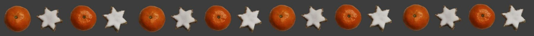 Ranke mit Mandarinen und Zimtsternen... Ranke mit Mandarinen und Zimtsternen...