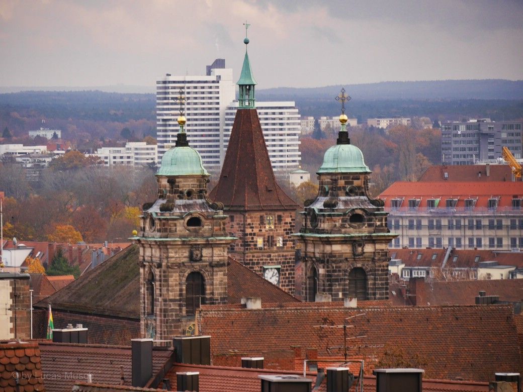 Der Blick von der Burg zur St. Egidienkirche in Nürnberg, © by Lucas Musch, 2023