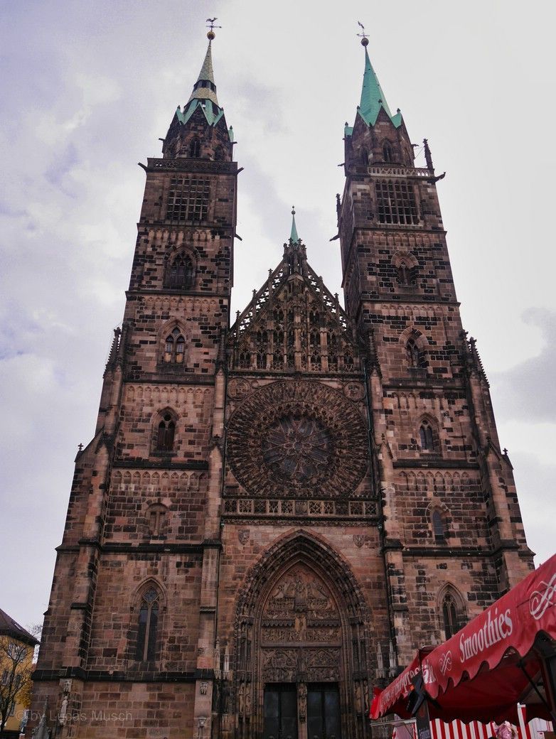 Fassade, St. Lorenz in Nürnberg, © by Lucas M., 2023 Fassade der ev. luth. Lorenzkirche in Nürnberg, © by Lucas M., 2023