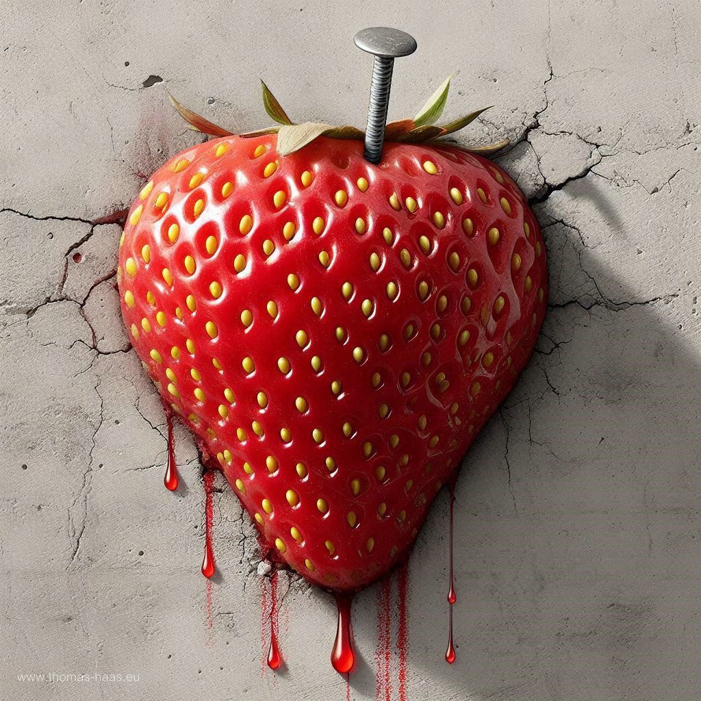Von wegen Banane! Eine Erdbeere wurde mit einem Nagel an die Wand geheftet! Dezember 2024 Von wegen Banane! Eine Erdbeere wurde mit einem Nagel an die Wand geheftet! Dezember 2024