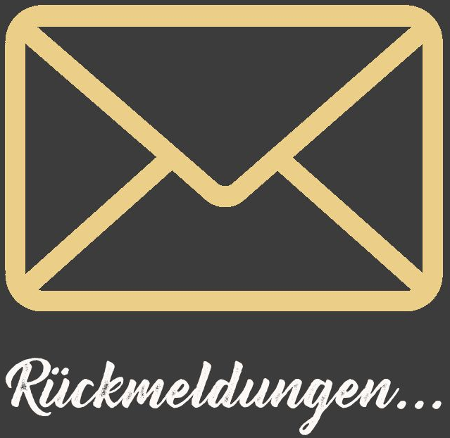 Wort-Bildmarke für die Rubrik „Rückmeldungen“ Wort-Bildmarke für die Rubrik „Rückmeldungen“