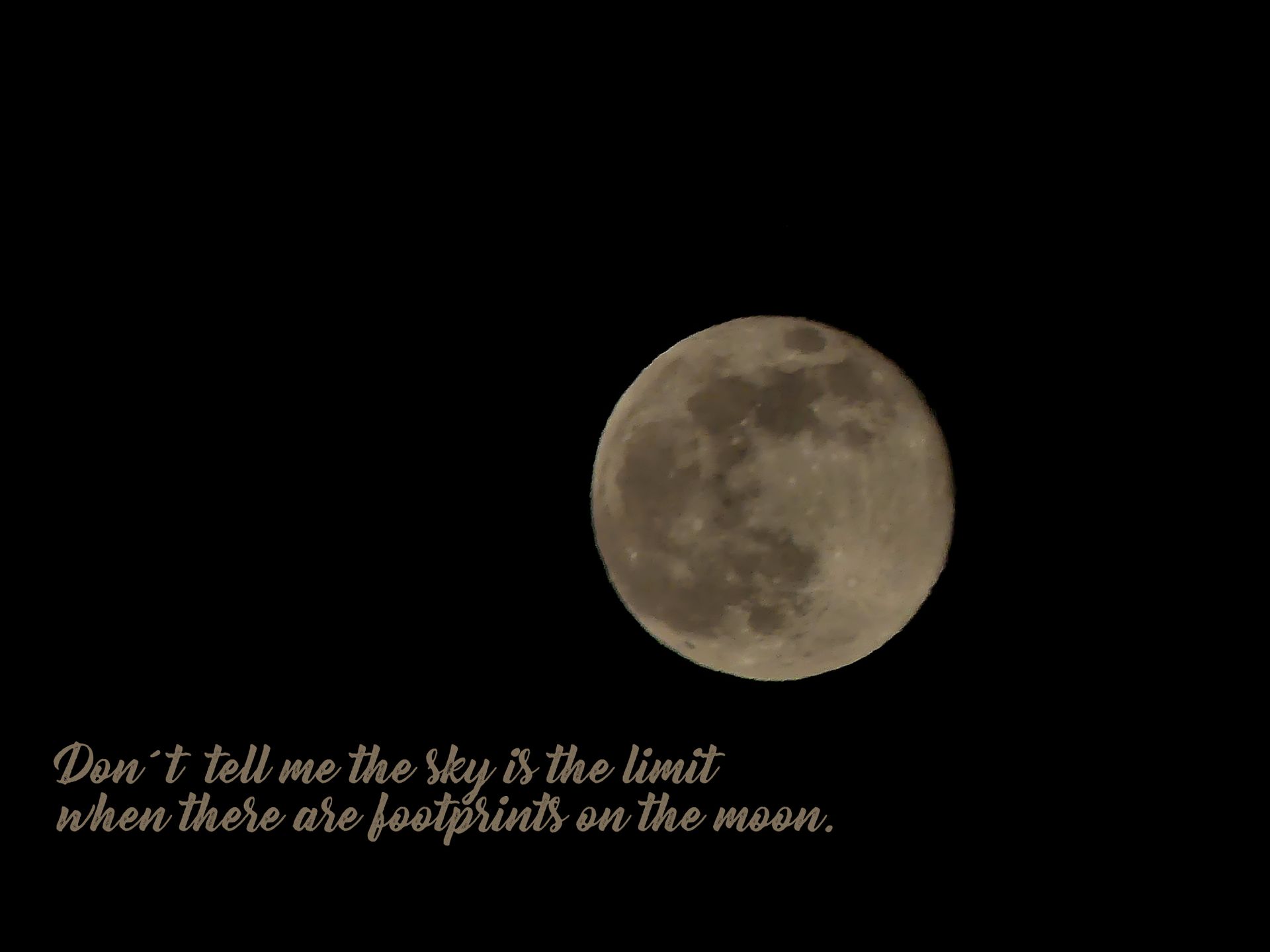 Motivationsbild mit Zitat von unbekannter Quelle Motivationsbild für den März 2023 - Vollmond im Januar 2023