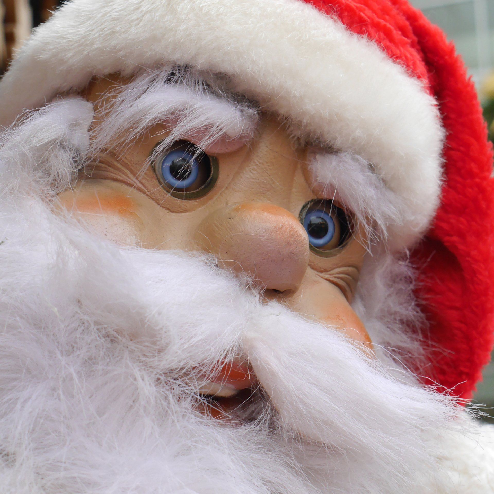 Figur eines Weihnachtsmannes, Ausschnitt