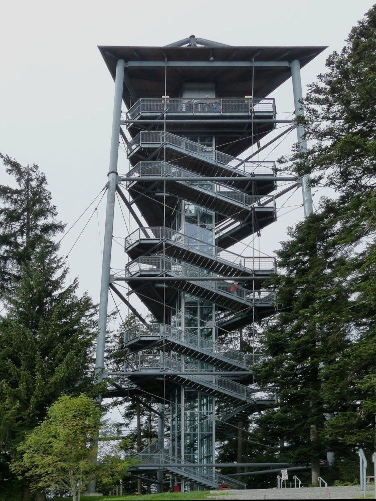 Turm im Wipfelpfad, Scheidegg, allgäu, 2019 Der Turm im skywalk, Scheidegg