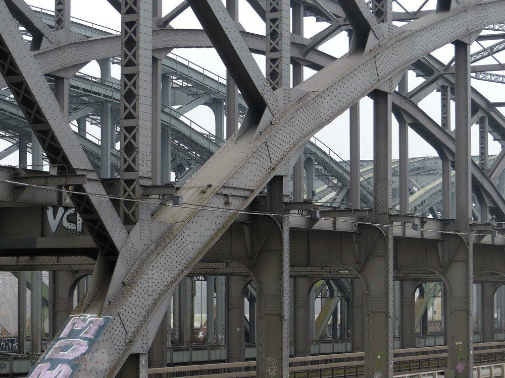 Detail der Elbbrücken, Hamburg, Eisenbahn-Elbbrücke, 2019