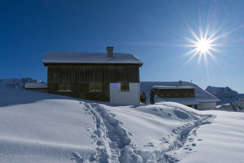 Die Biberacher Hütte in Vorarlberg, November 2019