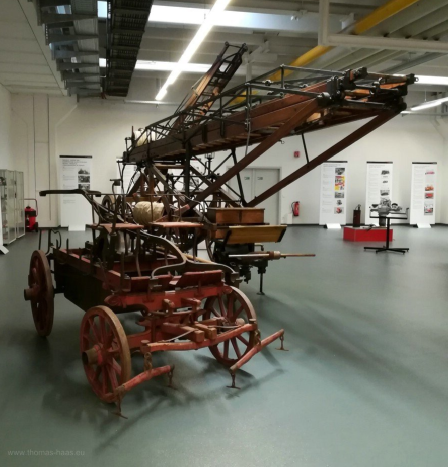 Historische fahrbare Leitern bei Magirus, 2020 Historische fahrbare Leitern bei Magirus, 2020