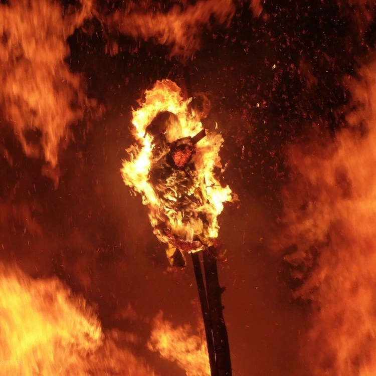 Winteraustreibung, Funkenfeuer, Bellenberg, 2020 Funkenfeuer in Bellenberg, 2020
