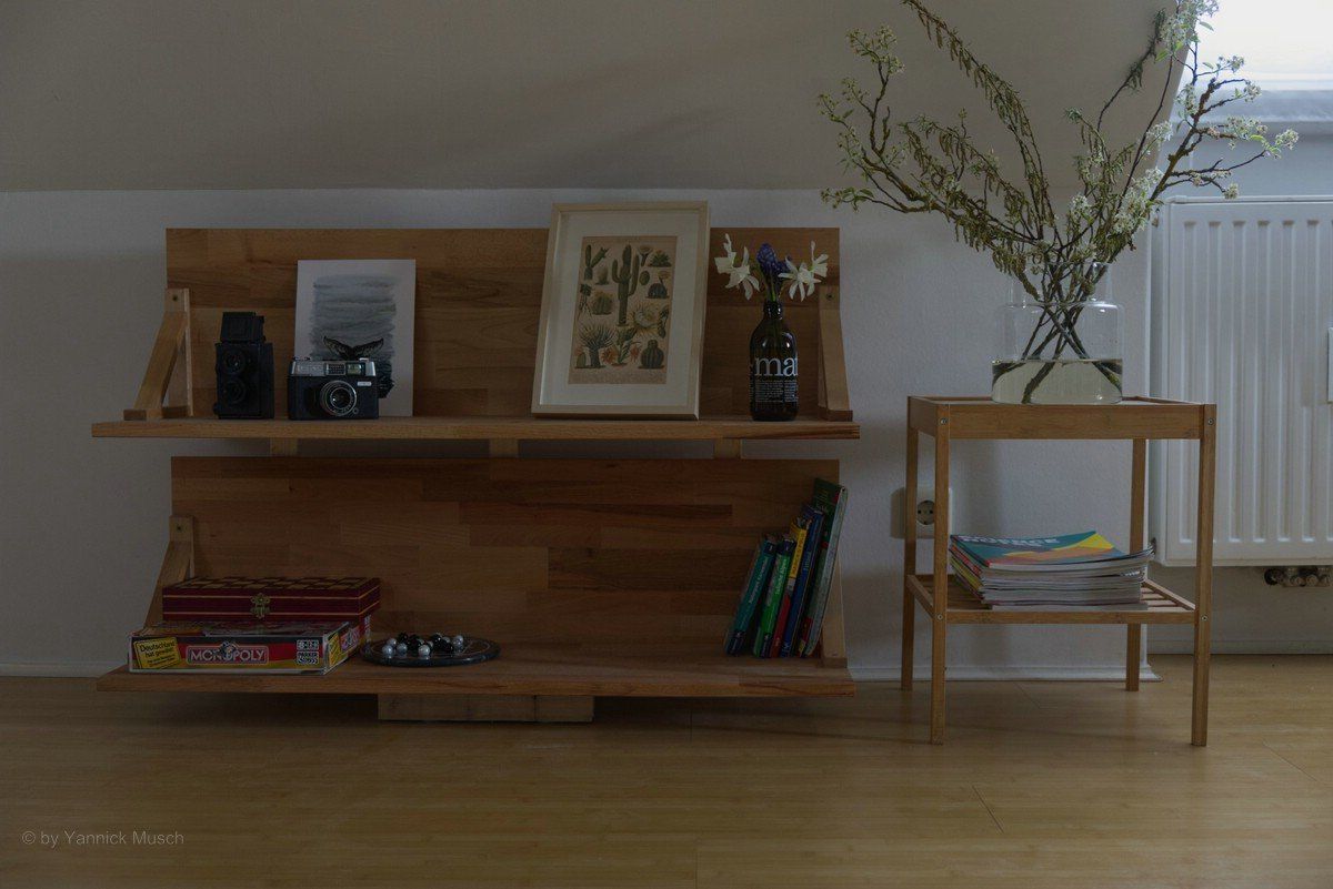 Regal unter Kniestock im Dachgeschoß Das neue Möbelstück!