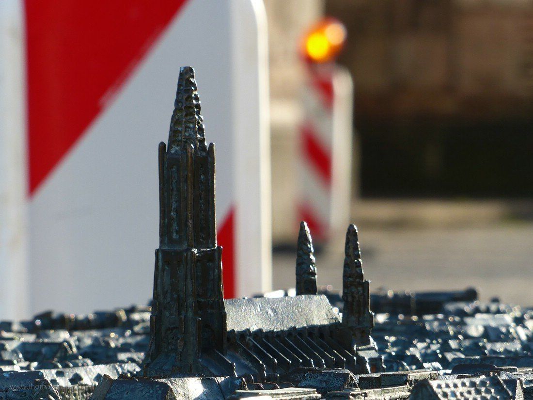 Ilmer Münster als Modell, Altstadtmodell, Ulm, 2020 Das Altstadtmodell vor dem Ulmer Münster
