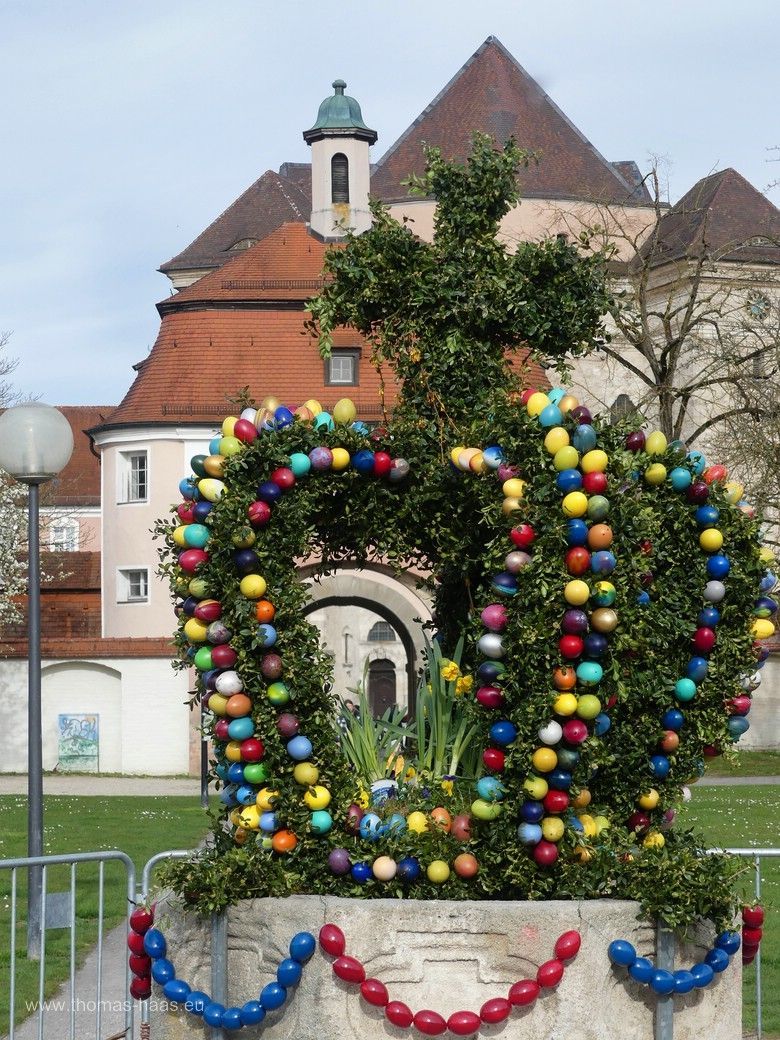 Blick vom Brunnen in Richtung St. Martin, Wiblingen, 2024 Blick vom Brunnen in Richtung St. Martin, Wiblingen, 2024