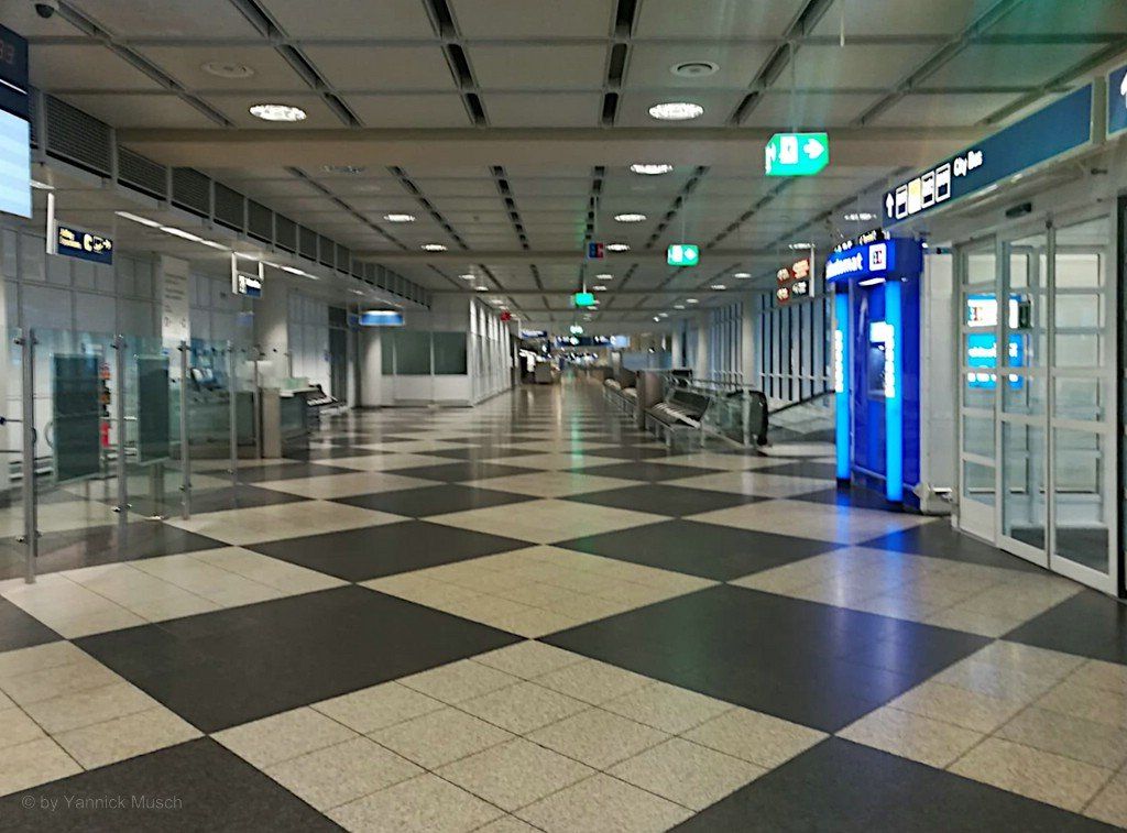 Menschenleer - der Flughafen München, 2020 Flughafen München, Corona-Zeiten 2020