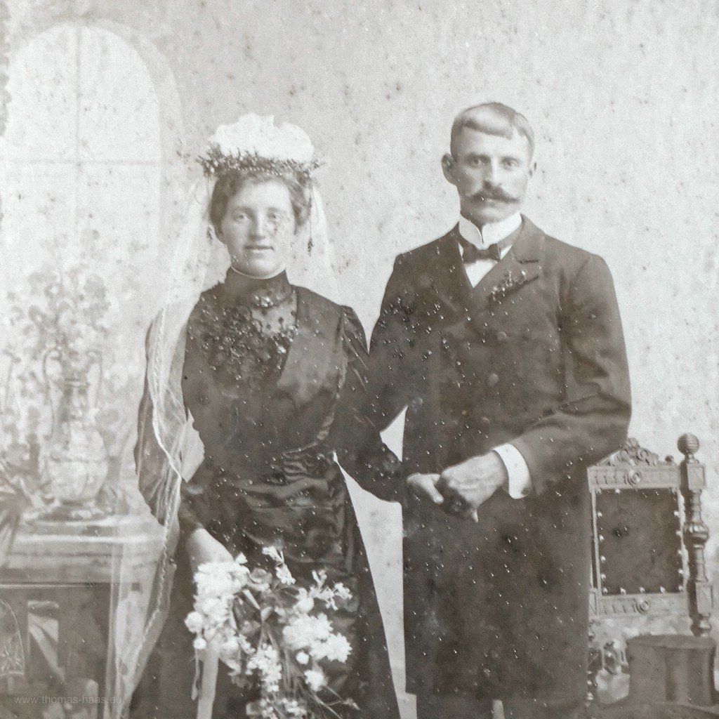 Brautpaar, Neu Ulm, ca. 1910 Brautpaar um 1910