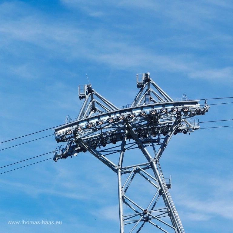 Seilbahn, Stützpfeiler, Nebelhornbahn Oberstdorf, 2024