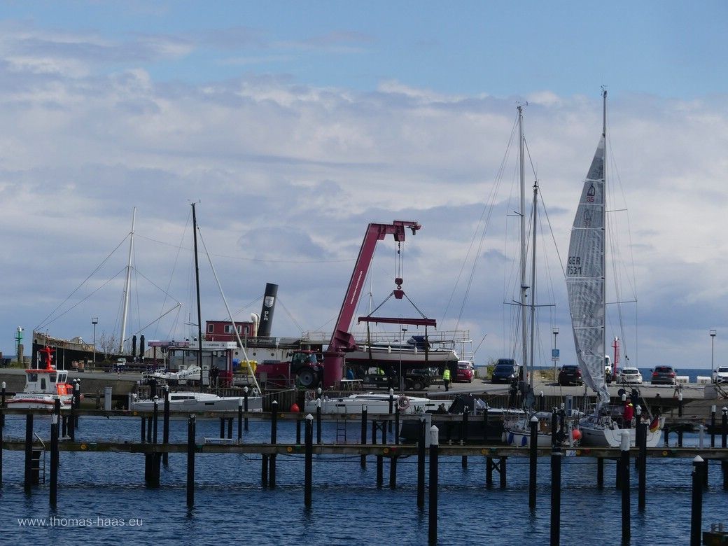 Der zerstörte Hafen in Damp, April 2024 Der zerstörte Hafen in Damp, April 2024