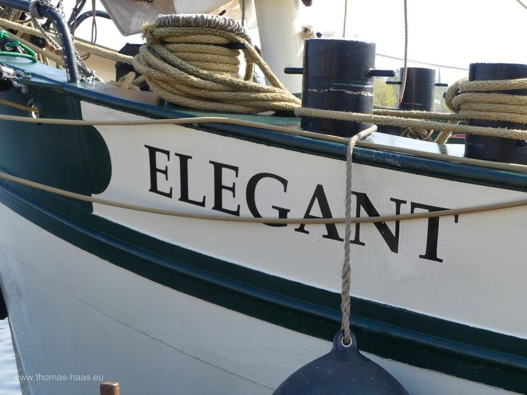 Segler „Elegant“ im Hafen Kappeln, April 2024 Segler „Elegant“ im Hafen Kappeln, April 2024