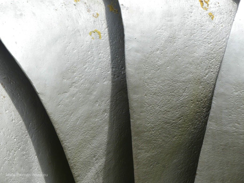 Detail, Turbinenrad, Kraftwerk Au, Mai 2024 Turbinenrad, Turbinenschaufeln, Wasserkraftwerk, 2024