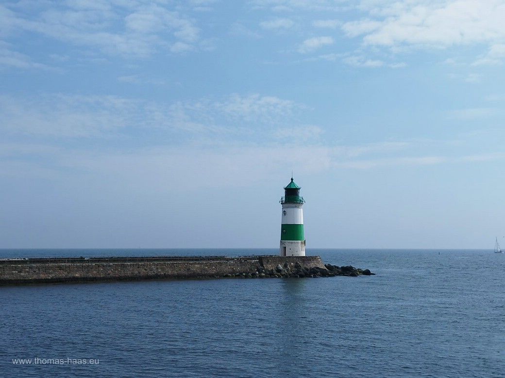 Schleimünde, Mole und Leuchtturm im April 2024 Der Leuchtturm von Schleimünde auf der noch zerstörten Mole, April 2024