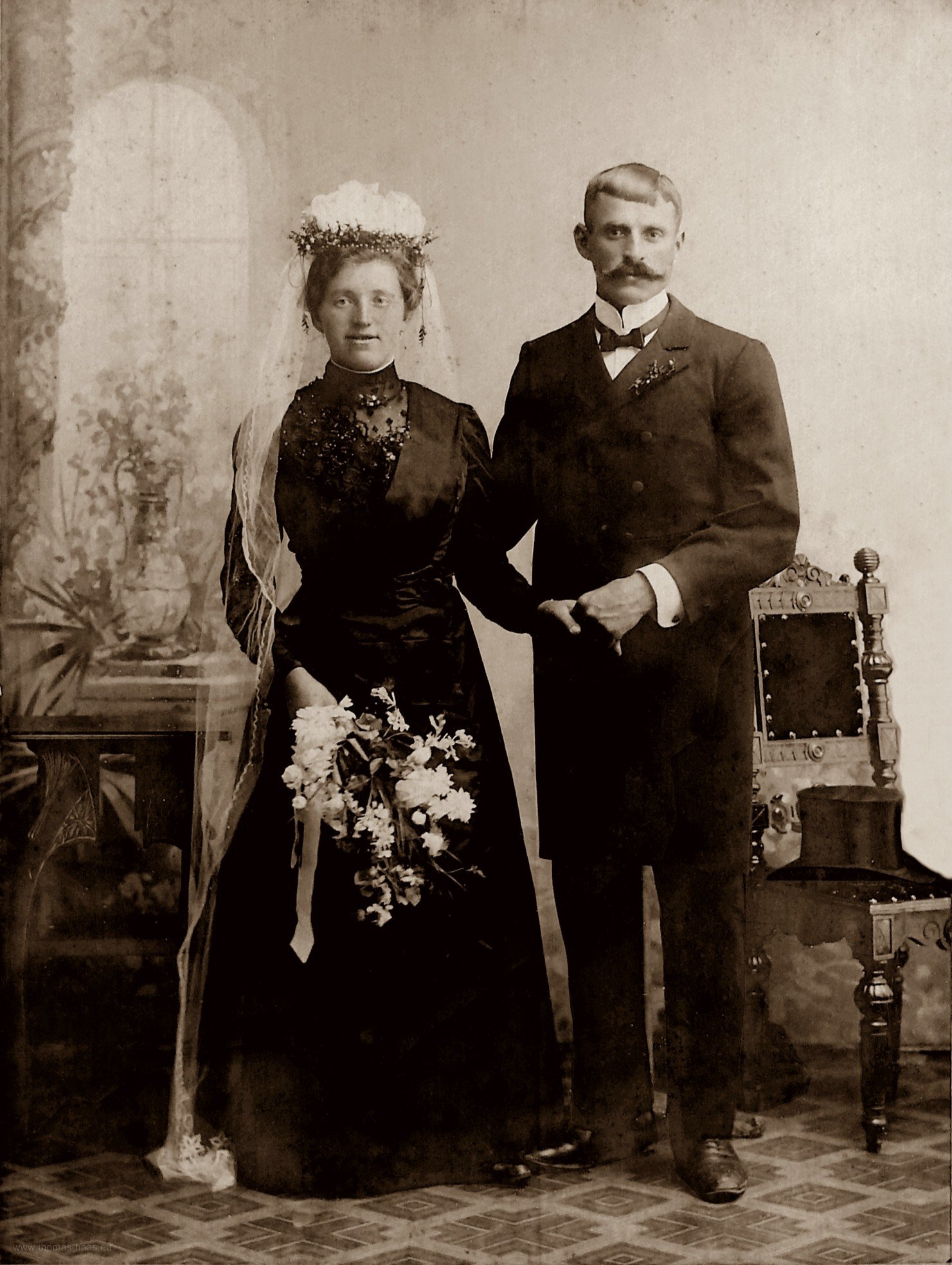 Hochzeitsbild, ca. 1900, Neu-Ulm, Eugen Scheuer