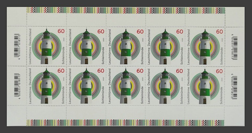 Briefmarken Leuchtturm Schleimünde, Post AG