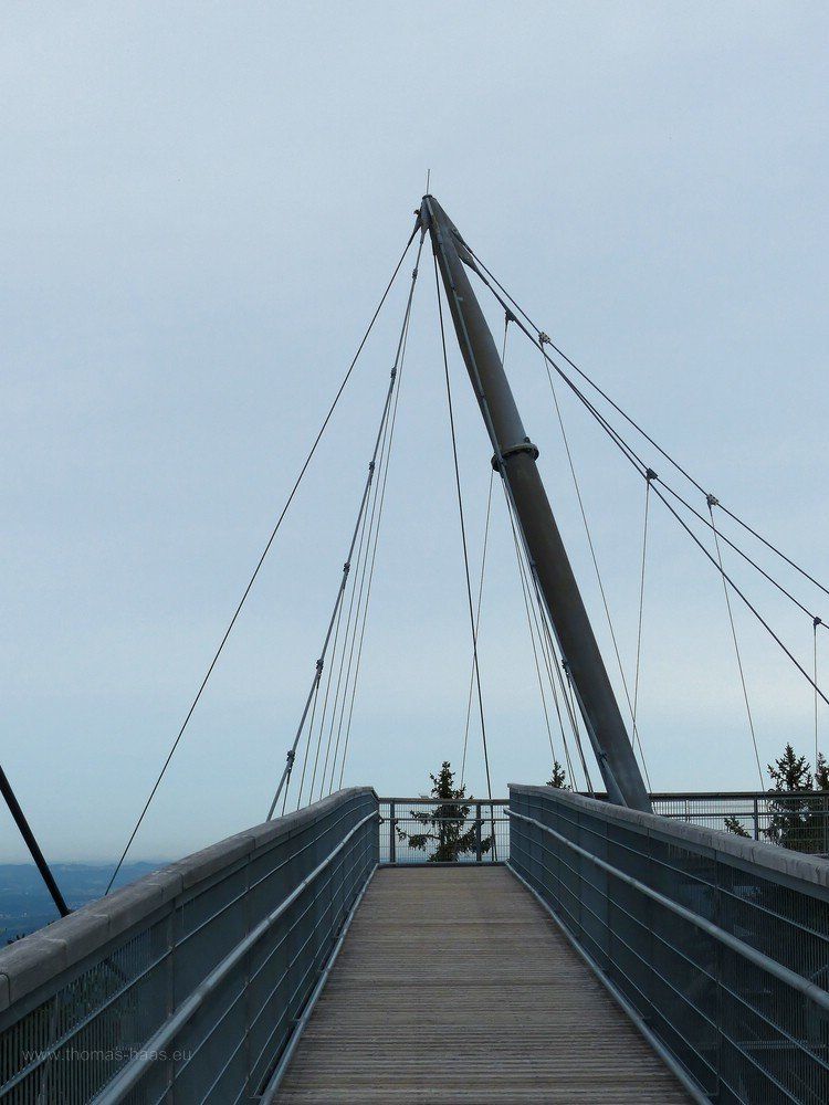 Scheidegg, skywalk, Tragkonstruktion Der skywalk in Scheidegg, tragender Mast