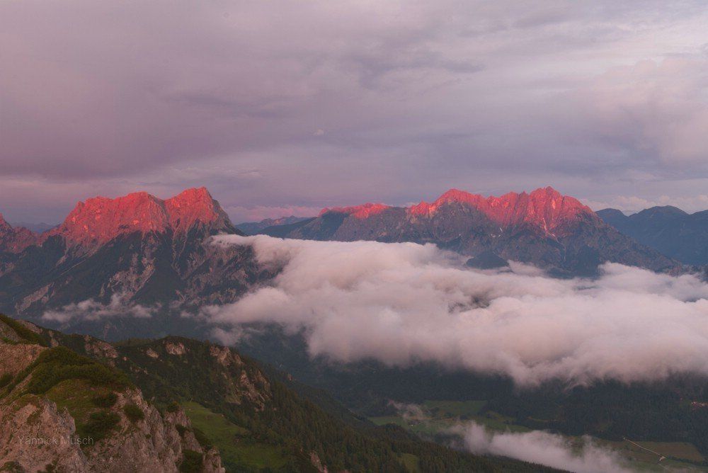 Alpenglühen von der Admonter Warte