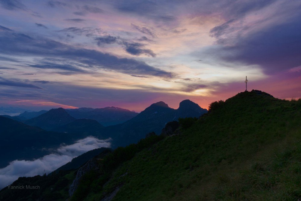 Sonnenuntergan, Kalkalpen, Österreich, 2019 Sonnenuntergang an der Admonter Warte, August 2019