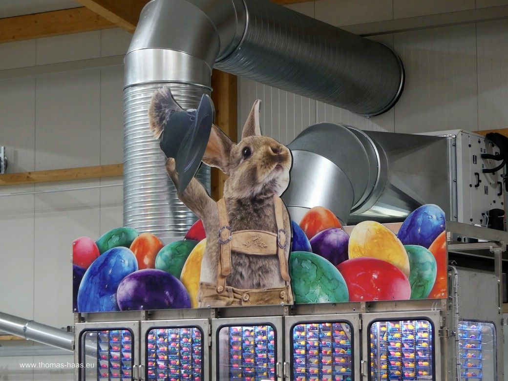 Produktion: Kunde Osterhase auf dem Trockenschrank, Beham, Ursberg, 2025 Produktion: Kunde Osterhase auf dem Trockenschrank, Beham, Ursberg, 2025