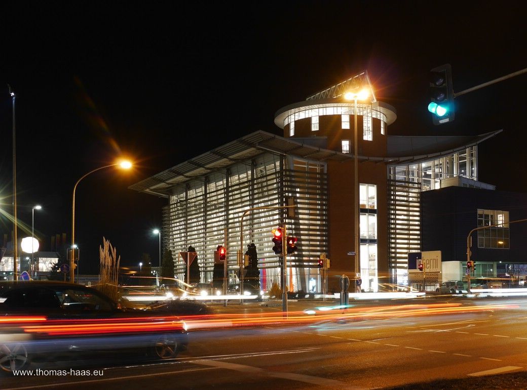 Die Inhofer-Kreuzung in Senden, Nachtaufnahme, Langzeitbelichtung, Februar 2024 Die Inhofer-Kreuzung in Senden, Nachtaufnahme, Langzeitbelichtung, Februar 2024