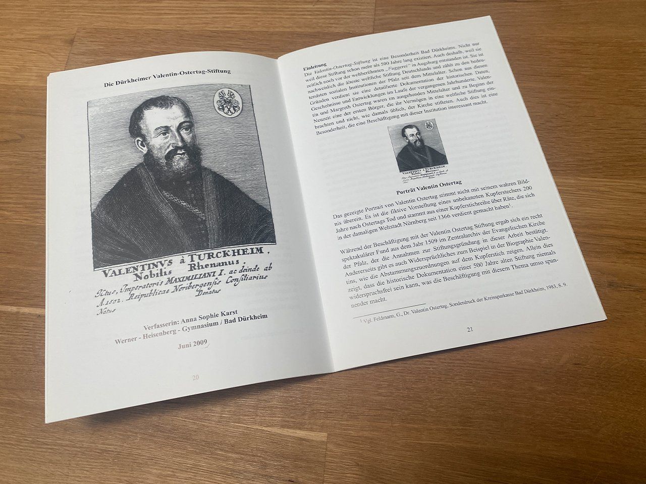 Portrait von Valentin-Ostertag in der Broschüre