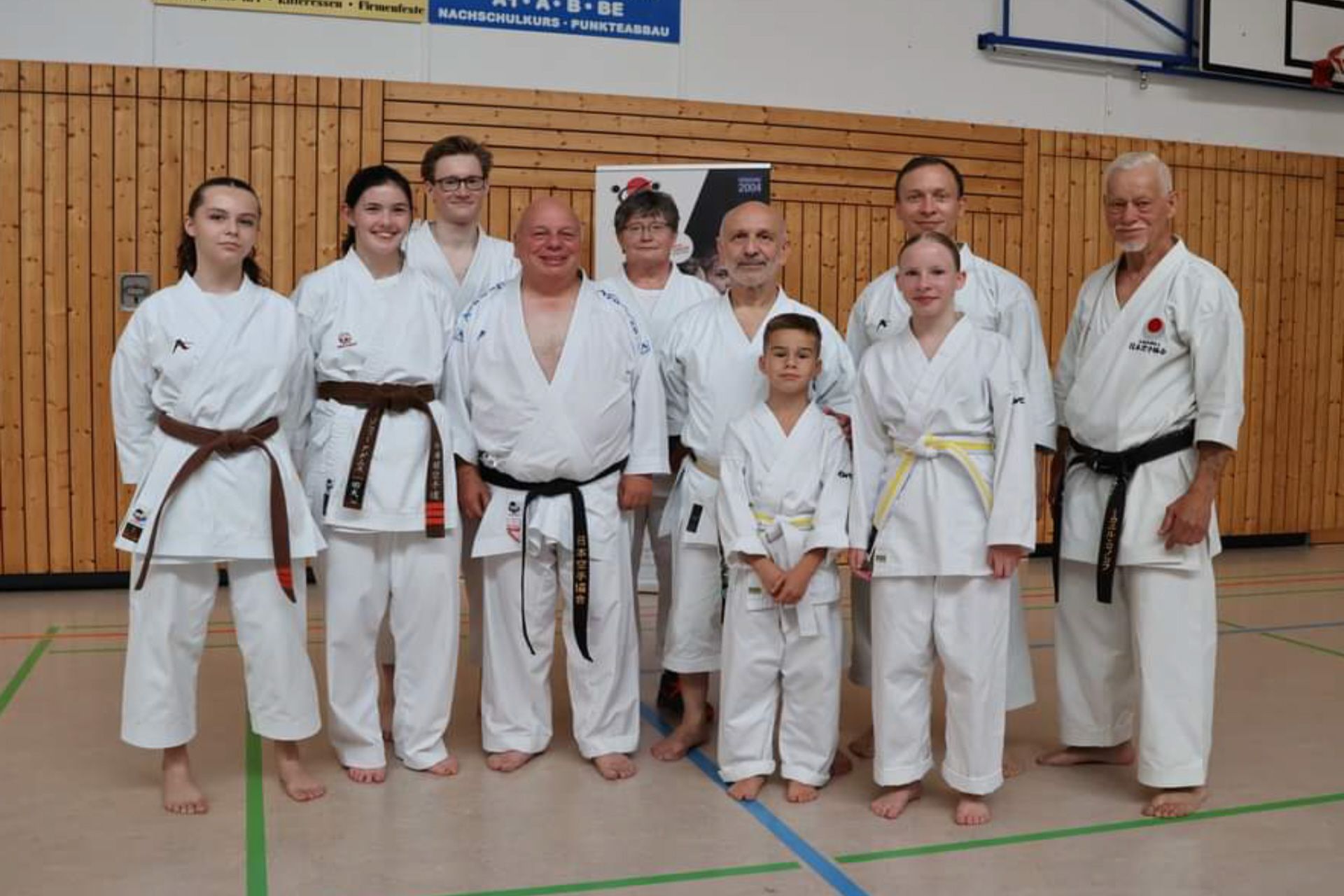 Amy, Lara, Robert, Ingo, Grit, Sensei Tartaglia, Louis, Lena, Nickiý und Michael