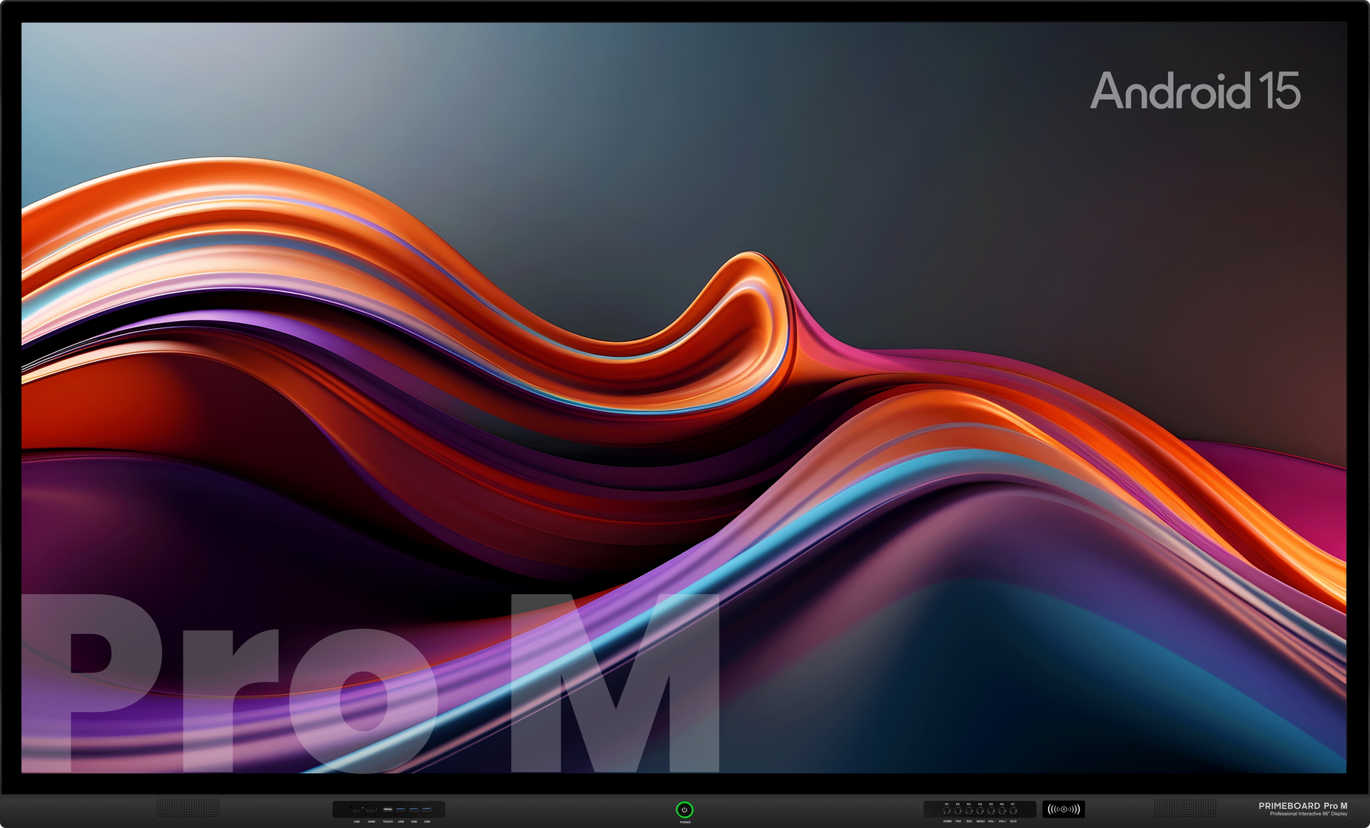 Interaktives Display und Whiteboard, digitale Schultafel, Touchscreen mit Spiegelung und Mirroring, Android 15 System