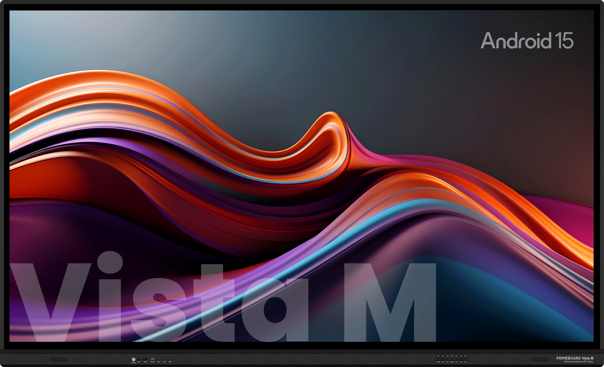 Interaktives Display und Whiteboard, digitale Schultafel, Touchscreen mit Spiegelung und Mirroring, Android 15 System