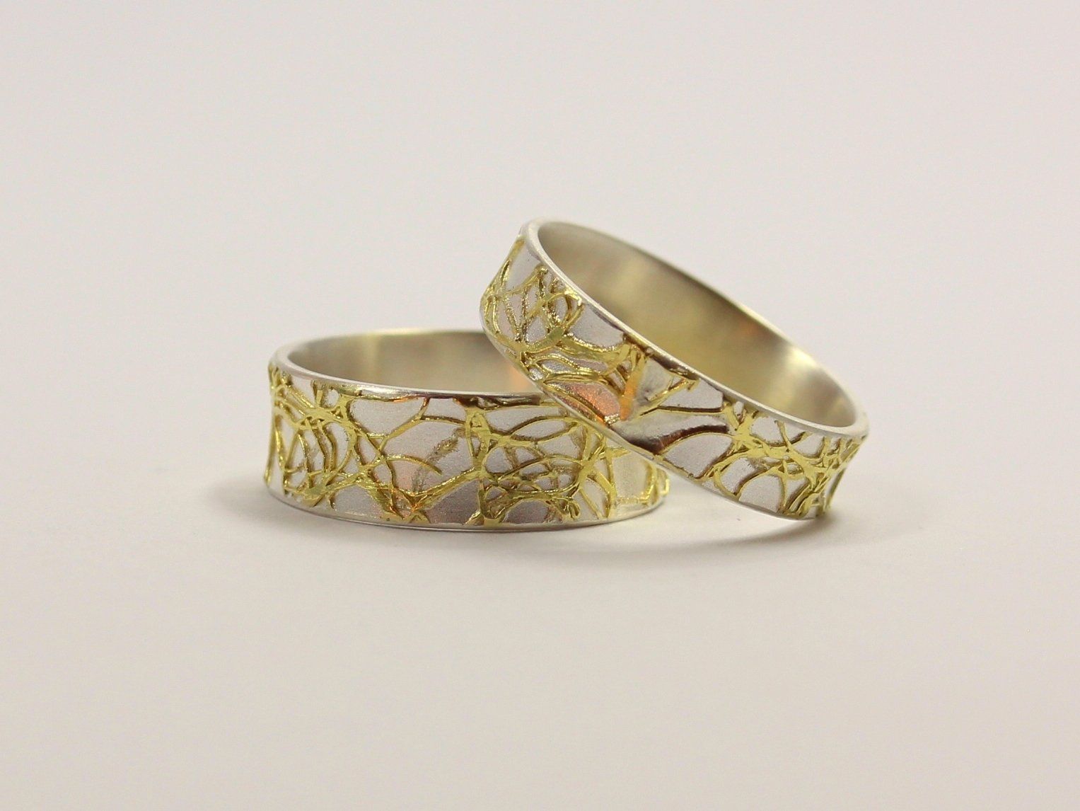 Trauringe, Eheringe Silber, Gold, bicolor