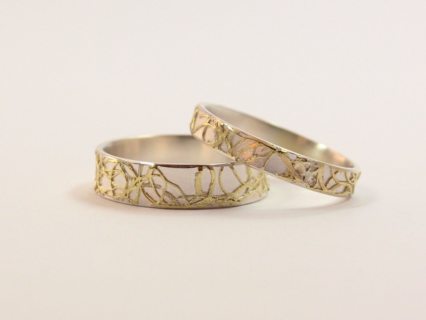 Trauringe, Eheringe Silber, Gold, bicolor
