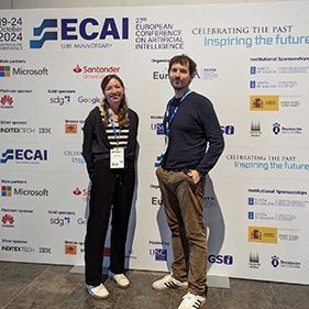Foto von Dr. Björn Hommel und Nina Mader auf dem ECAI Kongress 2024
