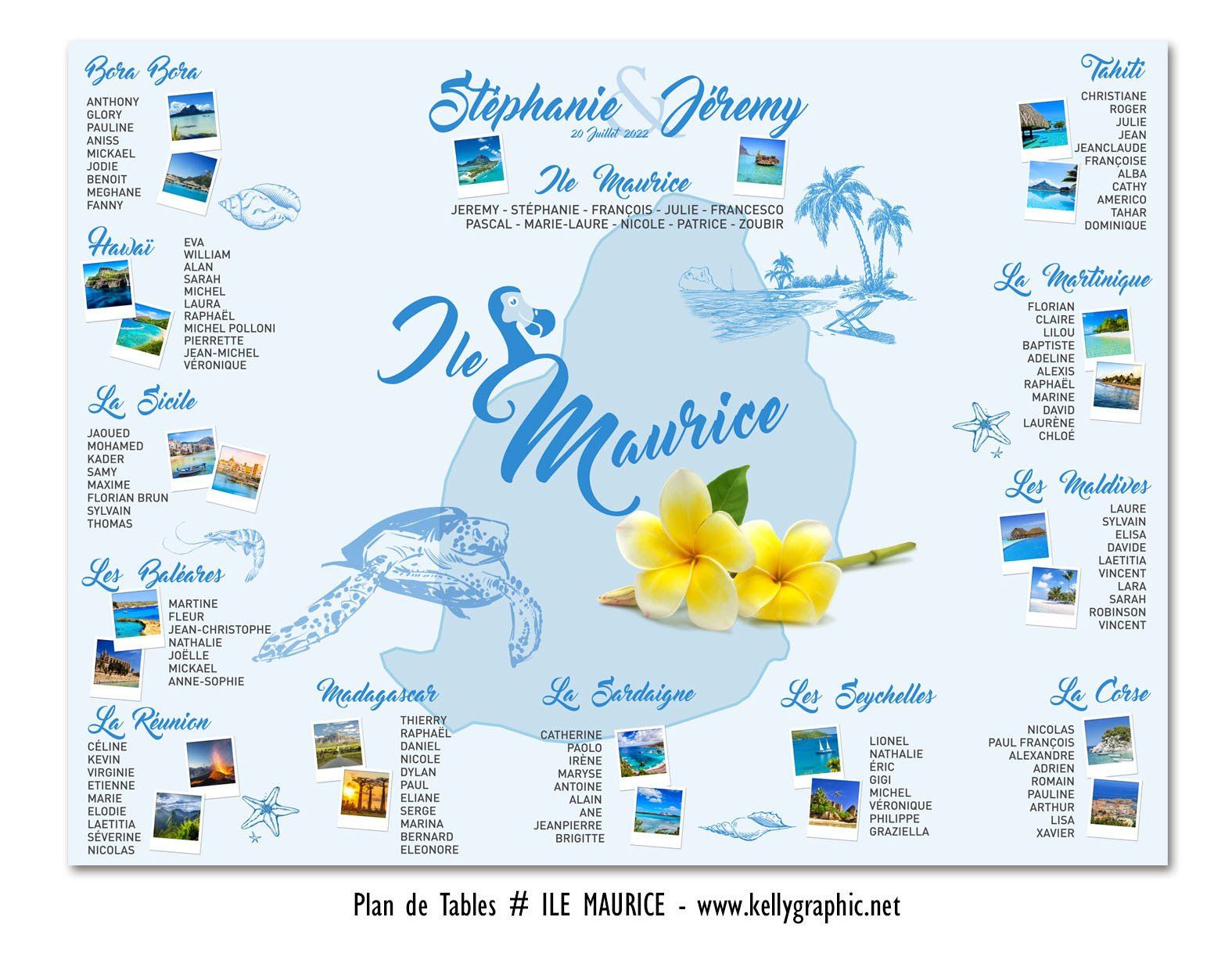 Plan de Tables Mariage Voyage Ile Maurice Plan de Tables Mariage Voyage Ile Maurice