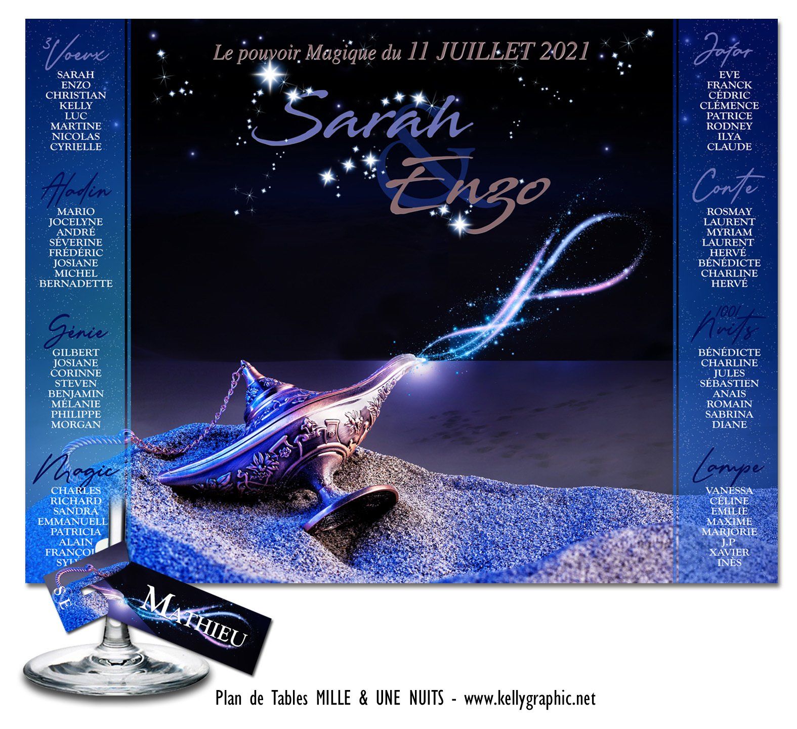 Plan de Table Mariage Aladin Disney Plan de Table Mariage Aladin Disney