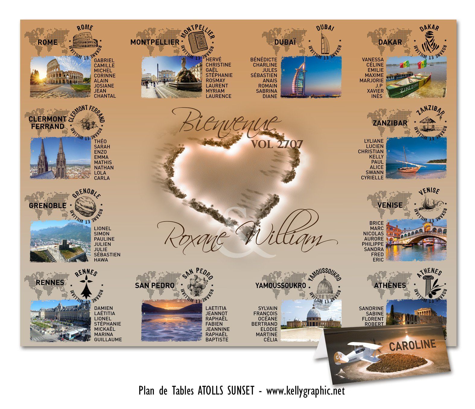 Plan de Table Mariage, voyage, vintage rétro Plan de Table Mariage, voyage, vintage rétro